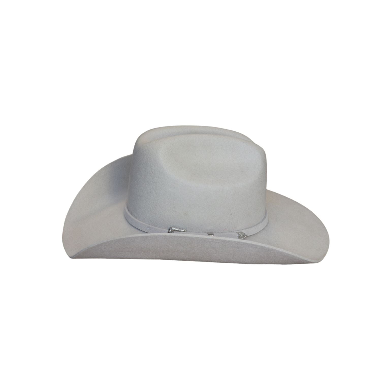 Silver Cattleman Crown Western Felt Cowboy Hat