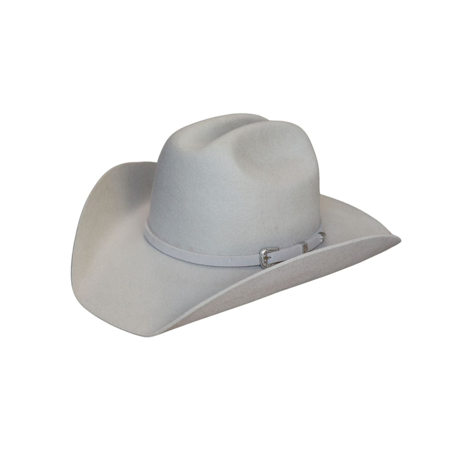 Silver Cattleman Crown Western Felt Cowboy Hat