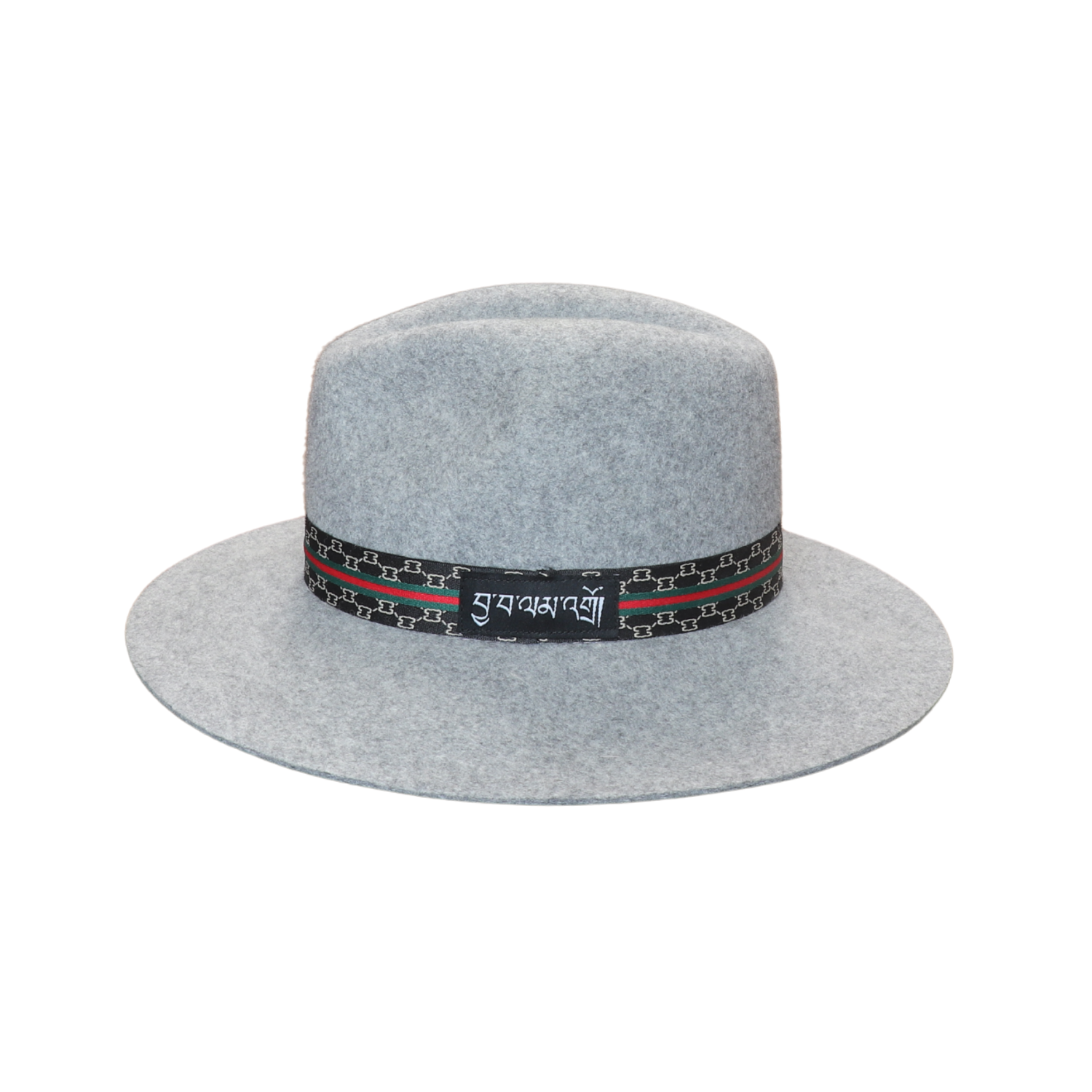 Luxury Wide Brim Fedora Hat with Pattern Band