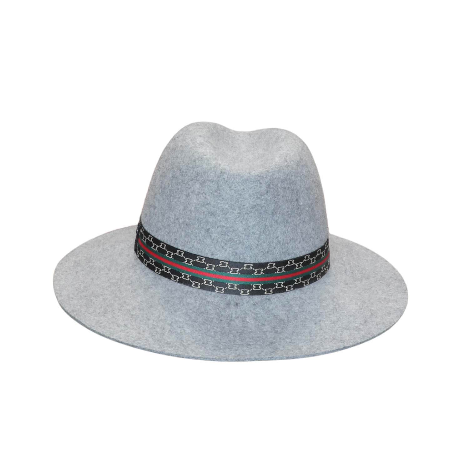 Luxury Wide Brim Fedora Hat with Pattern Band