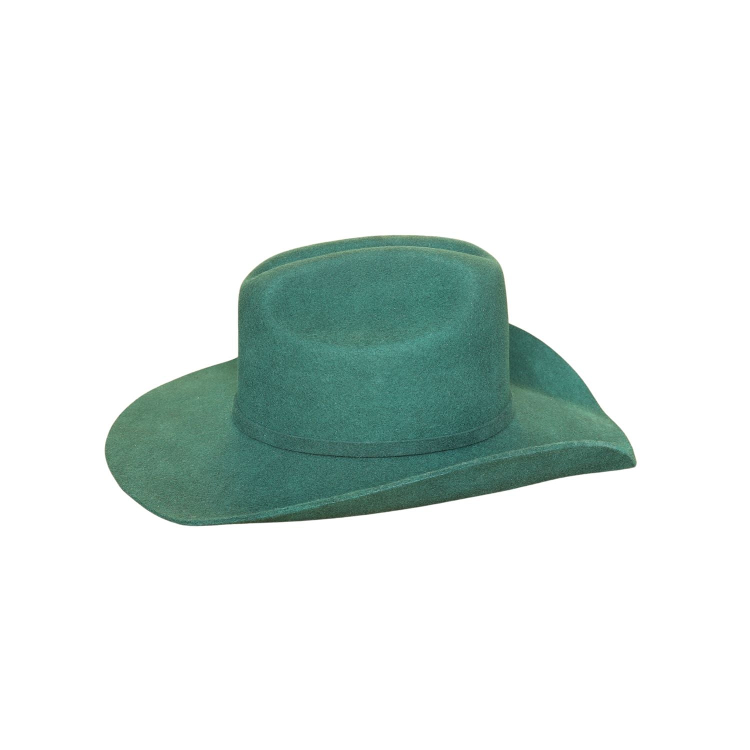 Mid Crown Cattleman Cowboy Hat with Wide Flat Brim
