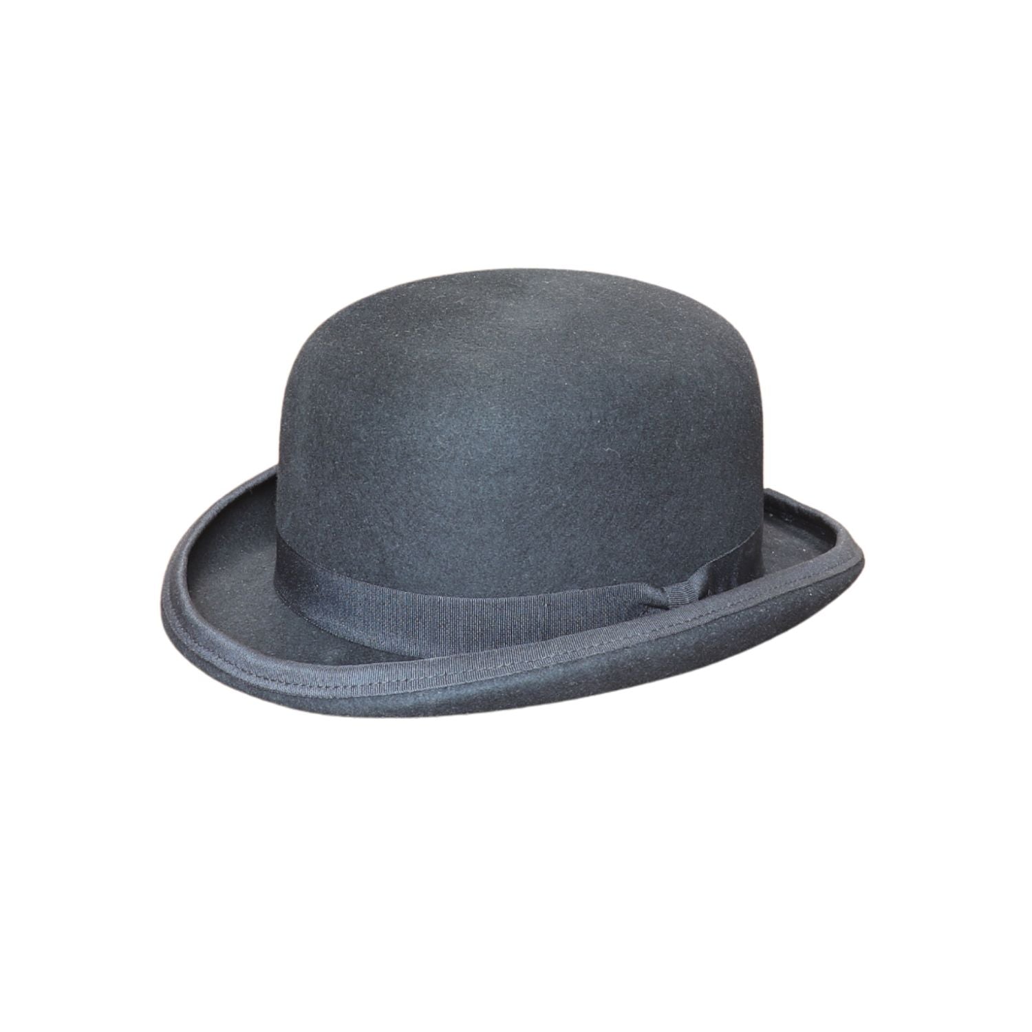 Classic Black Wool Felt Bowler Hat