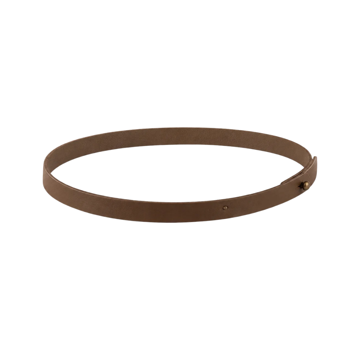Brown Genuine Leather Hat Band