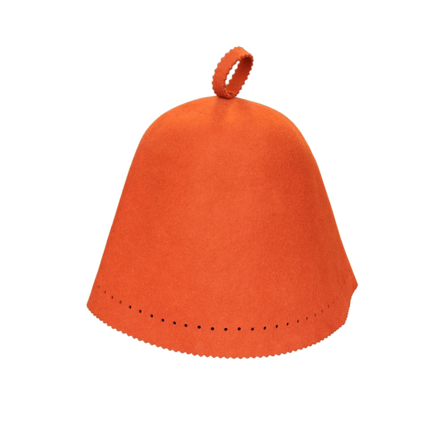 Wool Cone Sauna Hat with Perforated Edge